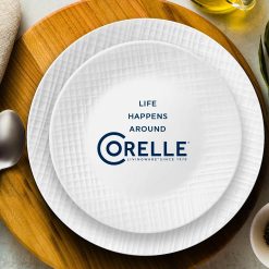 Alternative view of Corelle Durable Dinnerware Linen Weave 18-piece Dinnerware Set, Service for 6