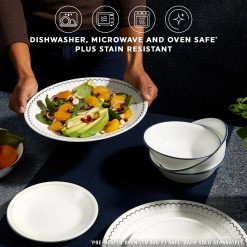 Alternative view of Corelle Durable Dinnerware Caspian Lace 10.25 Dinner Plates, 6-pack