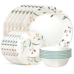 Corelle Durable Dinnerware Wildflower Scatter 18-piece Dinnerware Set, Service for 6