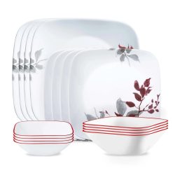 Corelle Durable Dinnerware Kyoto Leaves 16-piece Dinnerware Set, Service for 4