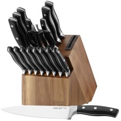 Corelle Durable Dinnerware Insignia Classic 18-piece Block Set with Built-in Sharpener
