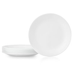 Corelle Durable Dinnerware Winter Frost White 10.25 Dinner Plates, 8-pack