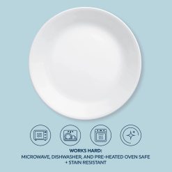 Alternative view of Corelle Durable Dinnerware Winter Frost White 16-piece Mugless Dinnerware Set, Service for 4
