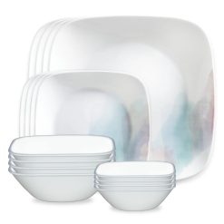 Corelle Durable Dinnerware Aquarello 16-piece Dinnerware Set, Service for 4