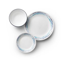 Corelle Durable Dinnerware Ocean Blues 18-piece Dinnerware Set, Service for 6