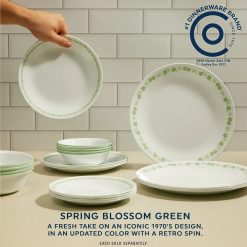 Alternative view of Corelle Durable Dinnerware Spring Blossom Green 10-ounce Bowl