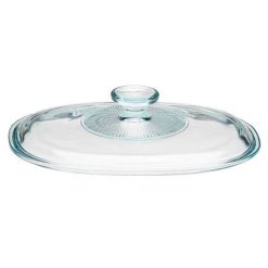 Corelle Durable Dinnerware French White Glass Lid for 1.5-quart Oval Baking Dish