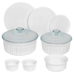 Corelle Durable Dinnerware French White 10-piece Round Bakeware Set