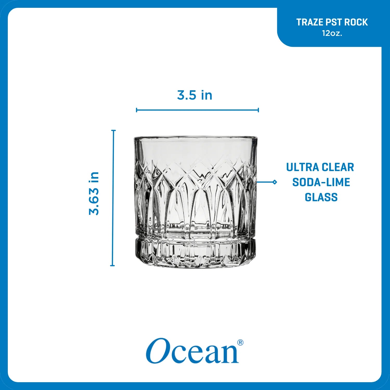 Corelle Durable Dinnerware Traze PST Rocks Glasses (4-Pieces), 12-ounce, Dishwasher Safe - Image 3