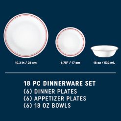 Alternative view of Corelle Durable Dinnerware Logan 18-pc Dinnerware Set, Service for 6