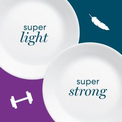 Alternative view of Corelle Durable Dinnerware Winter Frost White 50-piece Dinnerware Set, Service for 8, EXCLUSIVE