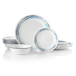 Alternative view of Corelle Durable Dinnerware Ocean Blues 18-piece Dinnerware Set, Service for 6
