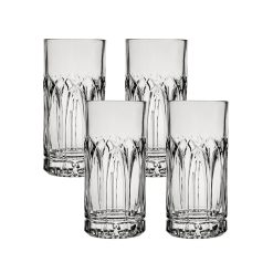 Corelle Durable Dinnerware ware Traze PST Highball Glasses (4-Pieces), 12-ounce, Dishwasher Safe