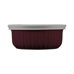 Corelle Durable Dinnerware French Colors 16-ounce Baking Dish with Lid, Cabernet