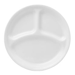 Corelle Durable Dinnerware Winter Frost White 10.25 Divided Dinner Plate
