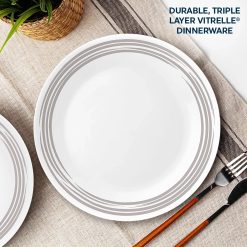 Alternative view of Corelle Durable Dinnerware Brushed Silver 8.5 Salad Plate