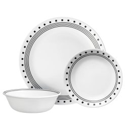 Corelle Durable Dinnerware City Block 12-piece Dinnerware Set, Service for 4