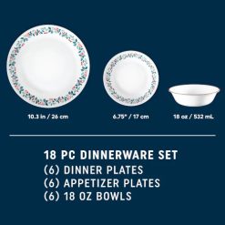 Alternative view of Corelle Durable Dinnerware Winter Berries 18-pc Dinnerware Set, Service for 6