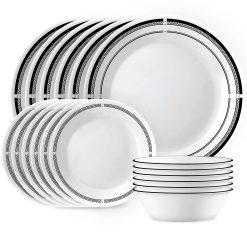Corelle Durable Dinnerware Brasserie 18-piece Dinnerware Set, Service for 6