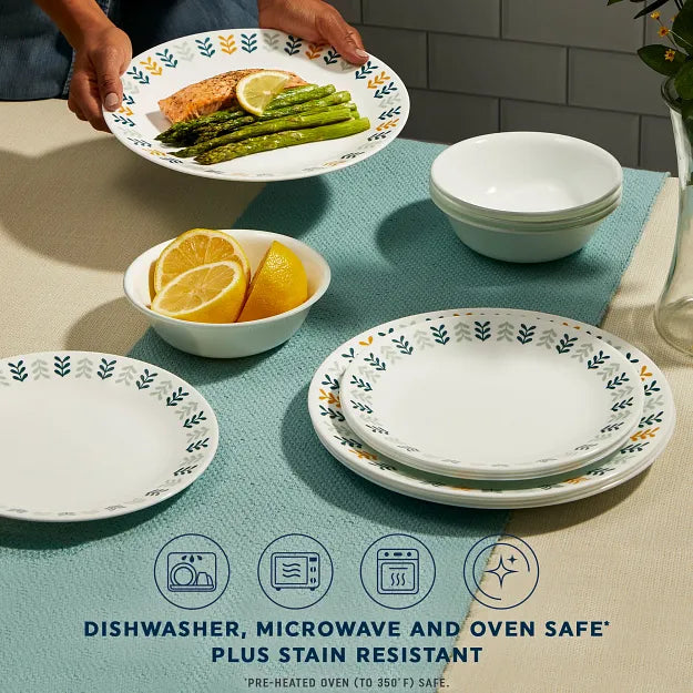 Corelle Durable Dinnerware Anders 12-piece Dinnerware Set, Service for 4 - Image 4