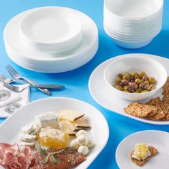 Alternative view of Corelle Durable Dinnerware Winter Frost White 38-piece Dinnerware Set, Service for 12