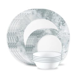 Corelle Durable Dinnerware Salt Wash 12-piece Dinnerware Set, Service for 4