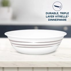 Alternative view of Corelle Durable Dinnerware Brushed Silver 18-ounce Cereal Bowl