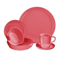 Corelle Durable Dinnerware 6-piece Vermilion Dinnerware Set , Service for 1