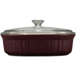 Corelle Durable Dinnerware French Colors 2.5-quart Oval Baking Dish, Cabernet