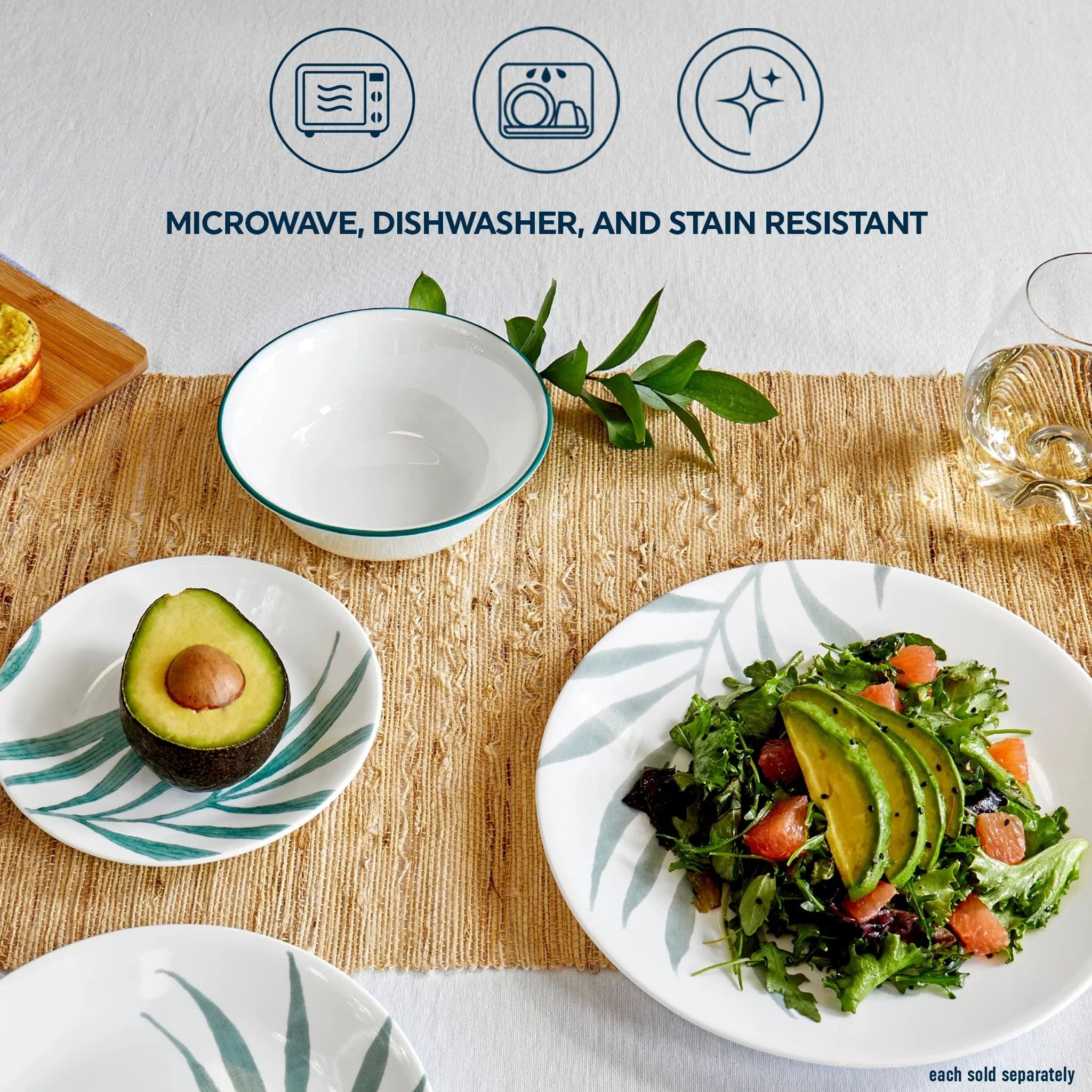 Corelle Durable Dinnerware Solar Print 10.25 Dinner Plate, EXCLUSIVE - Image 3