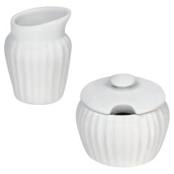 Corelle Durable Dinnerware French White Cream & Sugar Set
