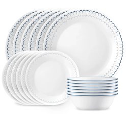 Corelle Durable Dinnerware Caspian Lace 18-piece Dinnerware Set, Service for 6