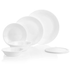 Alternative view of Corelle Durable Dinnerware Winter Frost White 66-piece Dinnerware Set, Service for 12