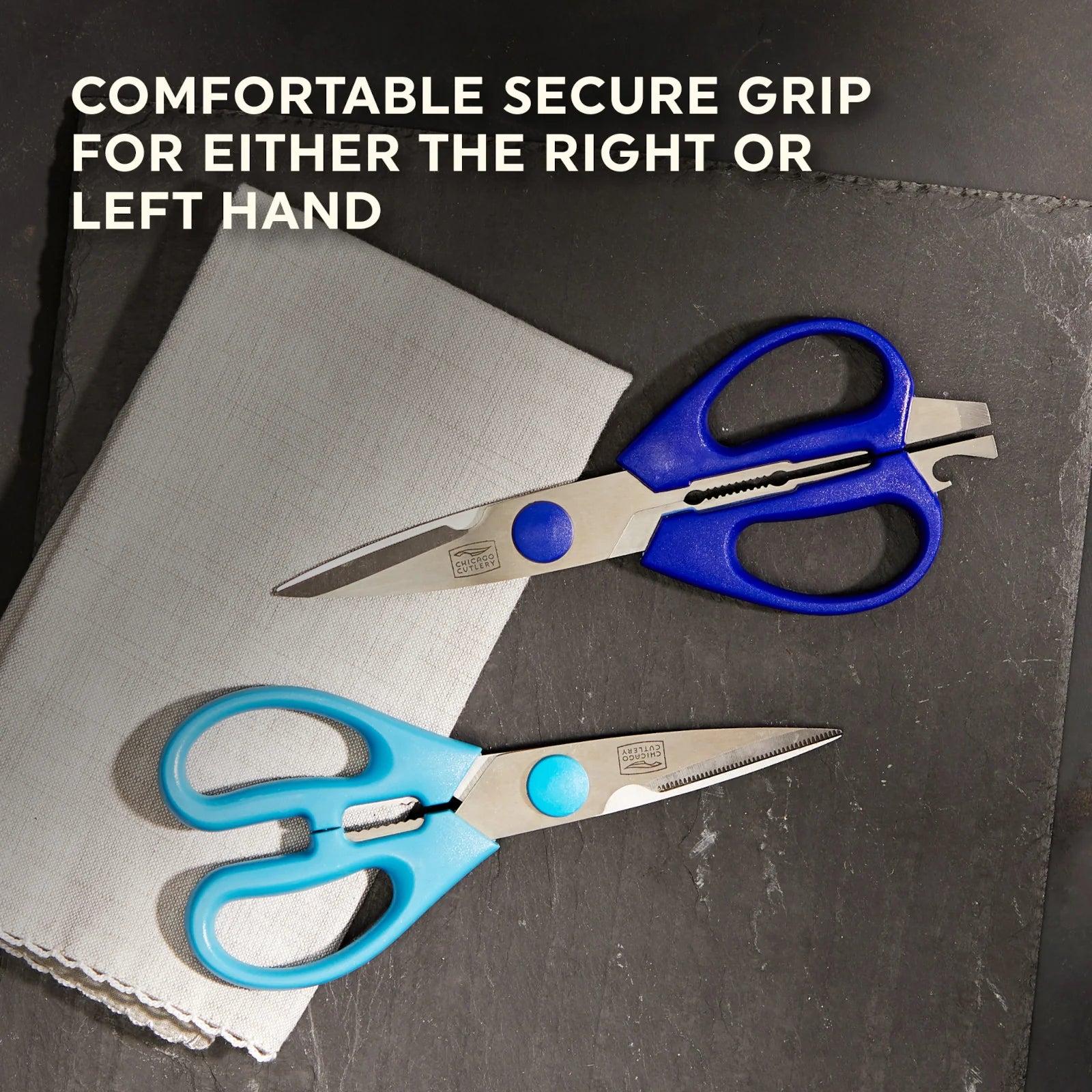 Corelle Durable Dinnerware Chicago Cutlery 2-piece Kitchen Shears in Blueberry and Blue Frost - Image 3