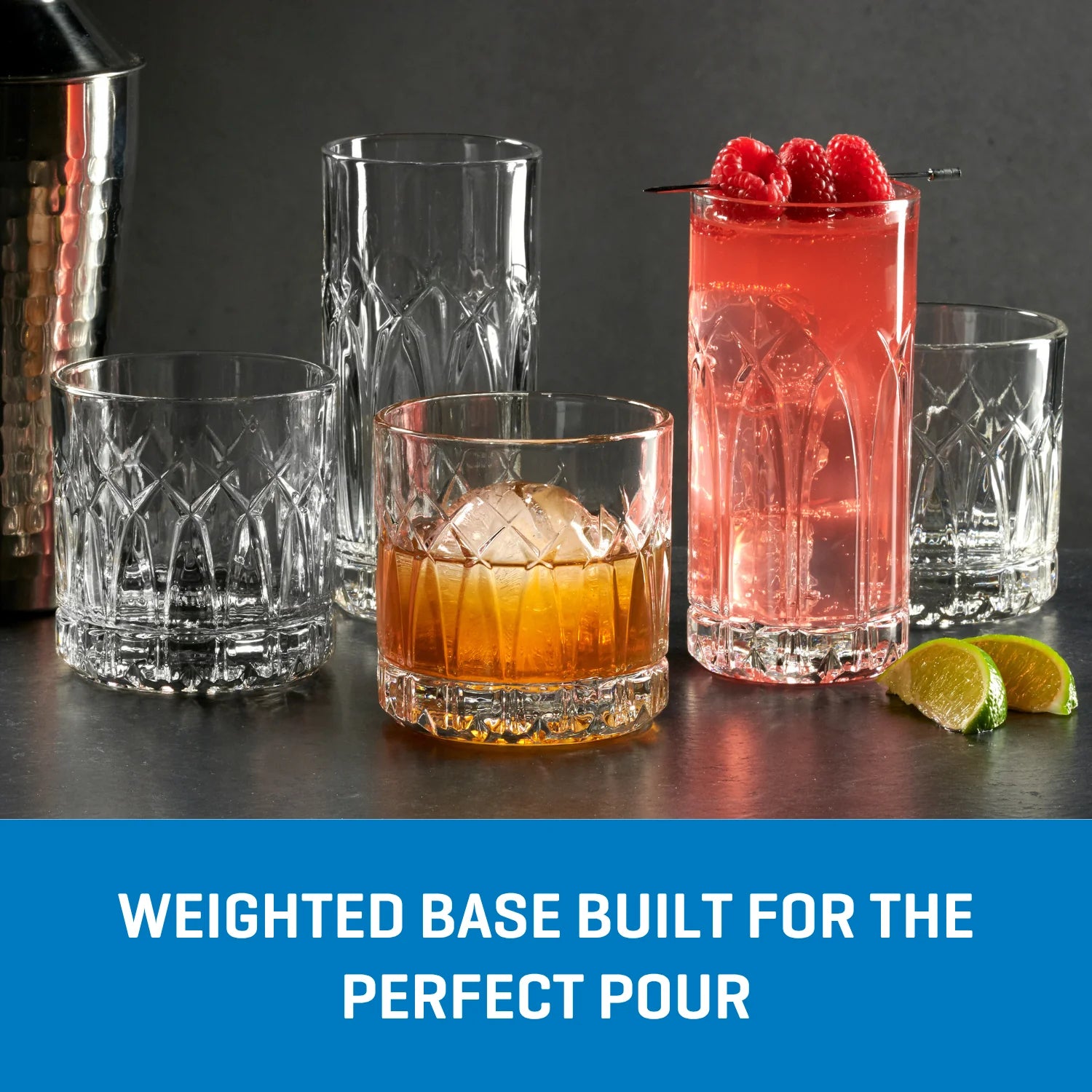 Corelle Durable Dinnerware ware Traze PST Highball Glasses (4-Pieces), 12-ounce, Dishwasher Safe - Image 3