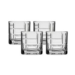 Corelle Durable Dinnerware Traze FTR Rocks Glasses (4-Pieces), 12-ounce, Dishwasher Safe
