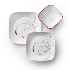 Alternative view of Corelle Durable Dinnerware Square Splendor 18-piece Dinnerware Set, Service for 6