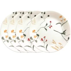 Corelle Durable Dinnerware Wildflower Scatter 8.5 Salad Plate- 4 Pack