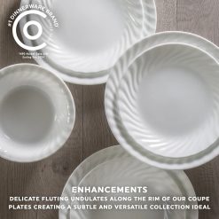Alternative view of Corelle Durable Dinnerware Enhancements 10.25 Glass Dinner Plate