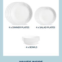 Alternative view of Corelle Durable Dinnerware Bella Faenza 12-piece Dinnerware Set, Service for 4
