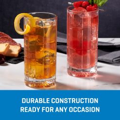 Alternative view of Corelle Durable Dinnerware Traze FTR Highball Glasses (4-Pieces), 12-ounce, Dishwasher Safe