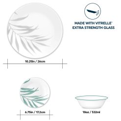 Alternative view of Corelle Durable Dinnerware Solar Print 18-piece Dinnerware Set, Service for 6, EXCLUSIVE