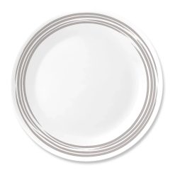 Corelle Durable Dinnerware Brushed Silver 10.25 Dinner Plate