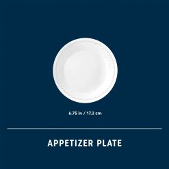 Alternative view of Corelle Durable Dinnerware Caspian Lace 6.75 Appetizer Plate, 6-pack
