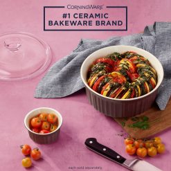 Alternative view of Corelle Durable Dinnerware French Colors 1.5-quart Round Baking Dish, Cabernet