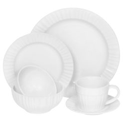 Corelle Durable Dinnerware French White 6-piece Dinnerware Set , Service for 1