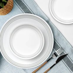 Alternative view of Corelle Durable Dinnerware Mystic Gray 12-piece Dinnerware Set, Service for 4