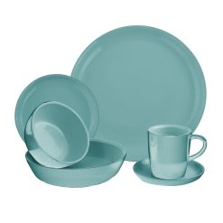Corelle Durable Dinnerware 6-piece Pool Blue Dinnerware Set , Service for 1