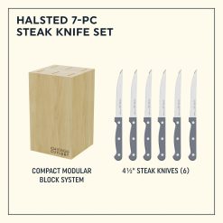 Alternative view of Corelle Durable Dinnerware Halsted 7-piece Steak Knife Set