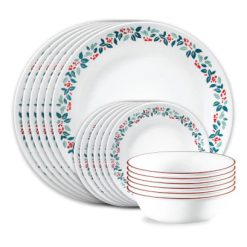 Corelle Durable Dinnerware Winter Berries 18-pc Dinnerware Set, Service for 6